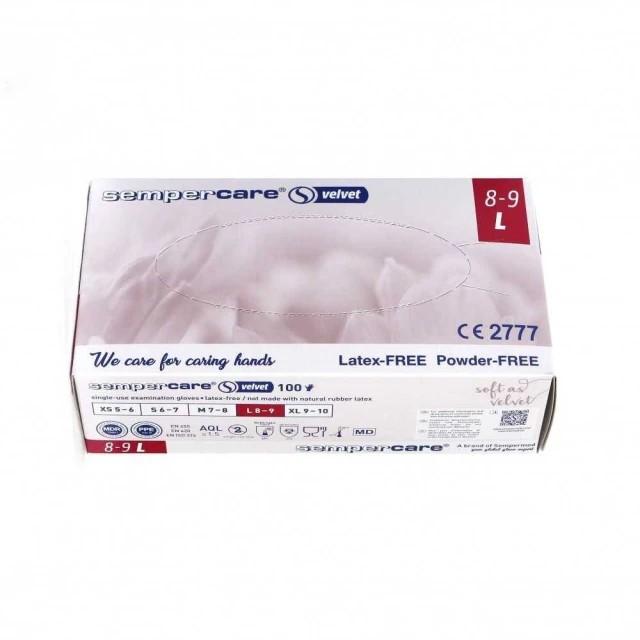 GLOVES NITRIL 100'pcs LARGE (8-9) ürün görseli