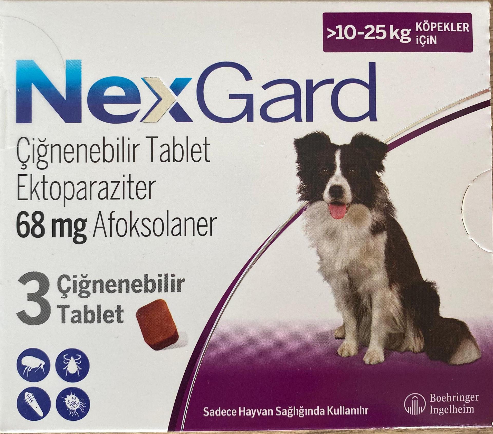 Изображение продукта NEXGARD DOG L box of 3 tablets 10-25kg