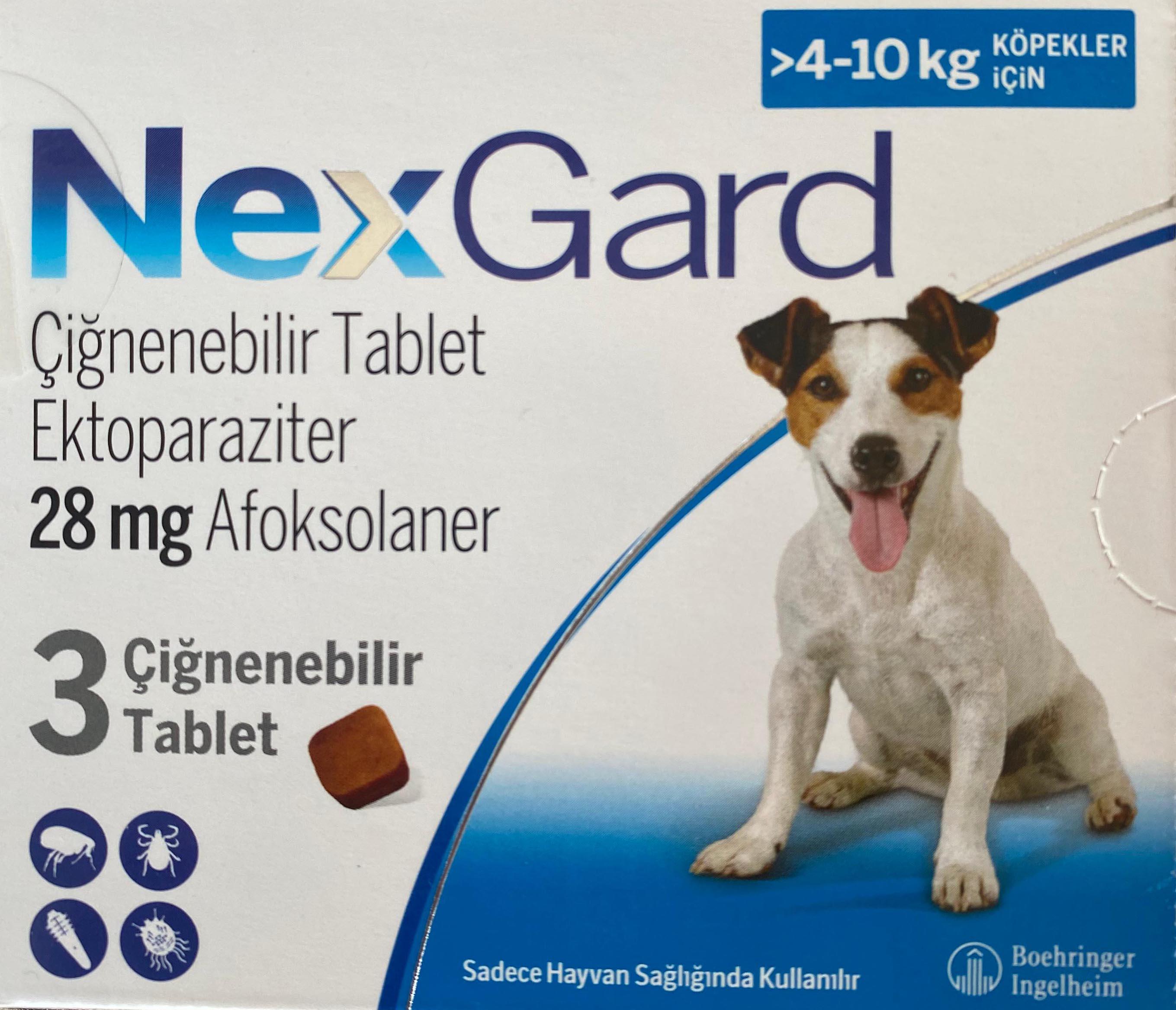 NEXGARD DOG M box of 3 tablets 04-10kg ürün görseli
