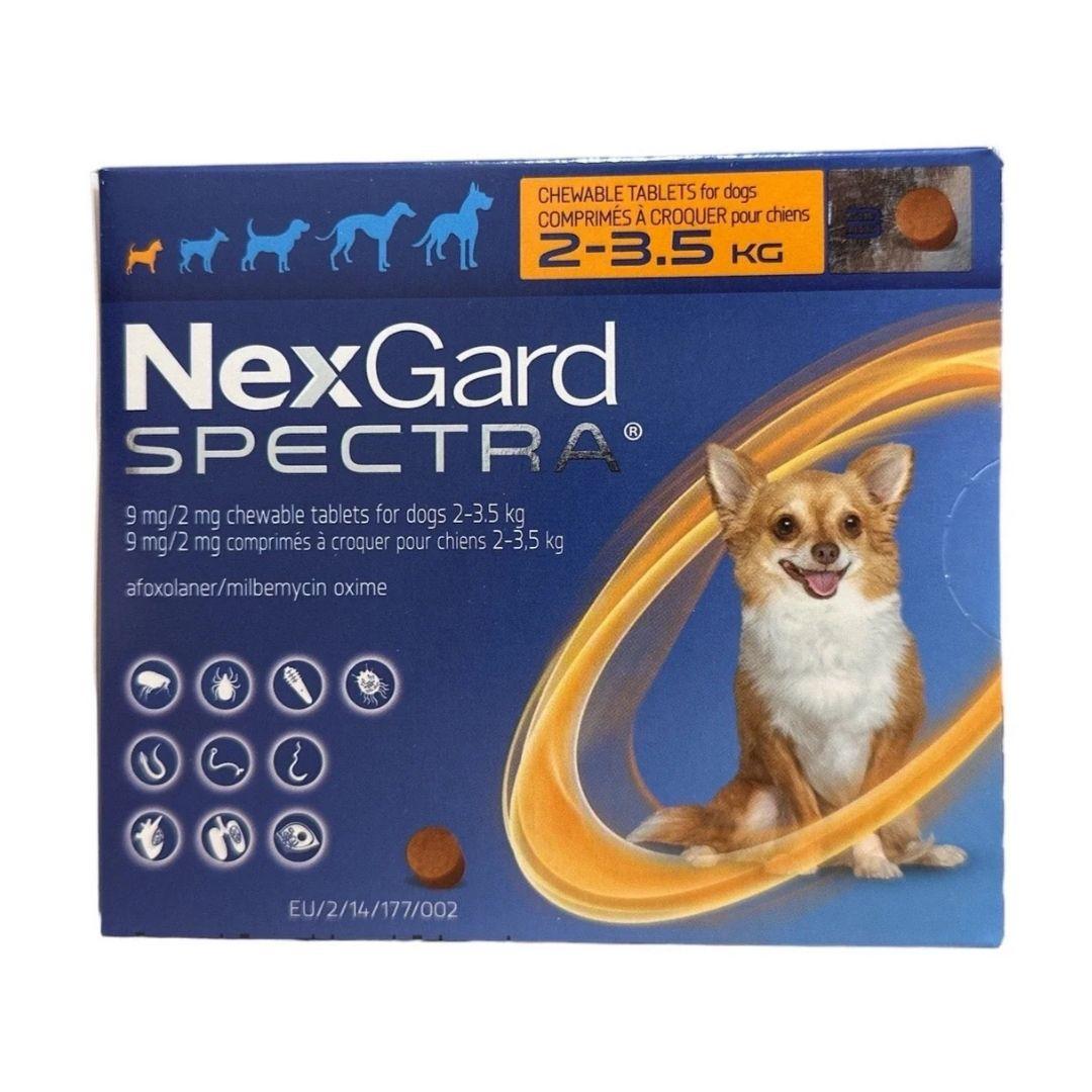 NEXGARD SPECTRA XS box of 3 tablets 2-3,5kg ürün görseli